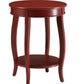 Pop of Color Red Finish Side Table