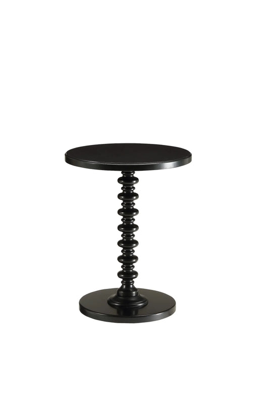 Black Solid Wooden Stylish Accent Side Table