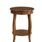Vintage Look Walnut Finish End Table with Storage