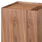 Compact Multipurpose Walnut Rolling End Table with Hidden Storage