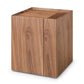 Compact Multipurpose Walnut Rolling End Table with Hidden Storage